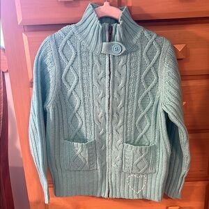 GAP Teal Cable Knit Sweater XS 4/5